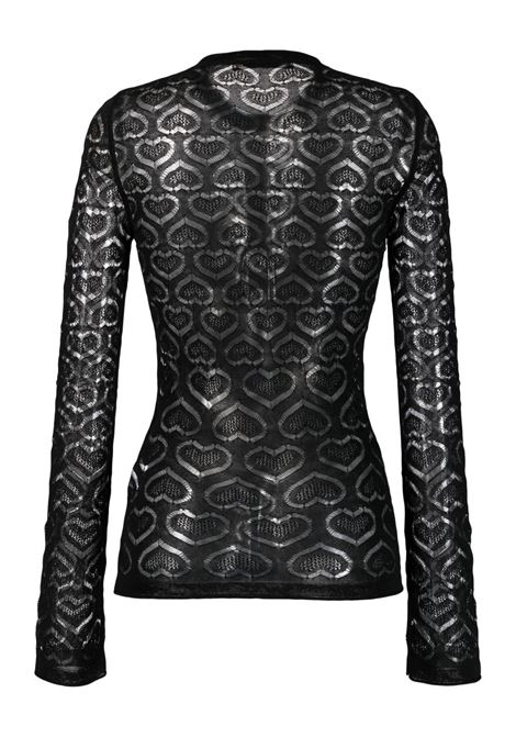 Top a maniche lunghe in nero - donna MARCO RAMBALDI | KN143GRL10